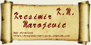 Krešimir Marojević vizit kartica